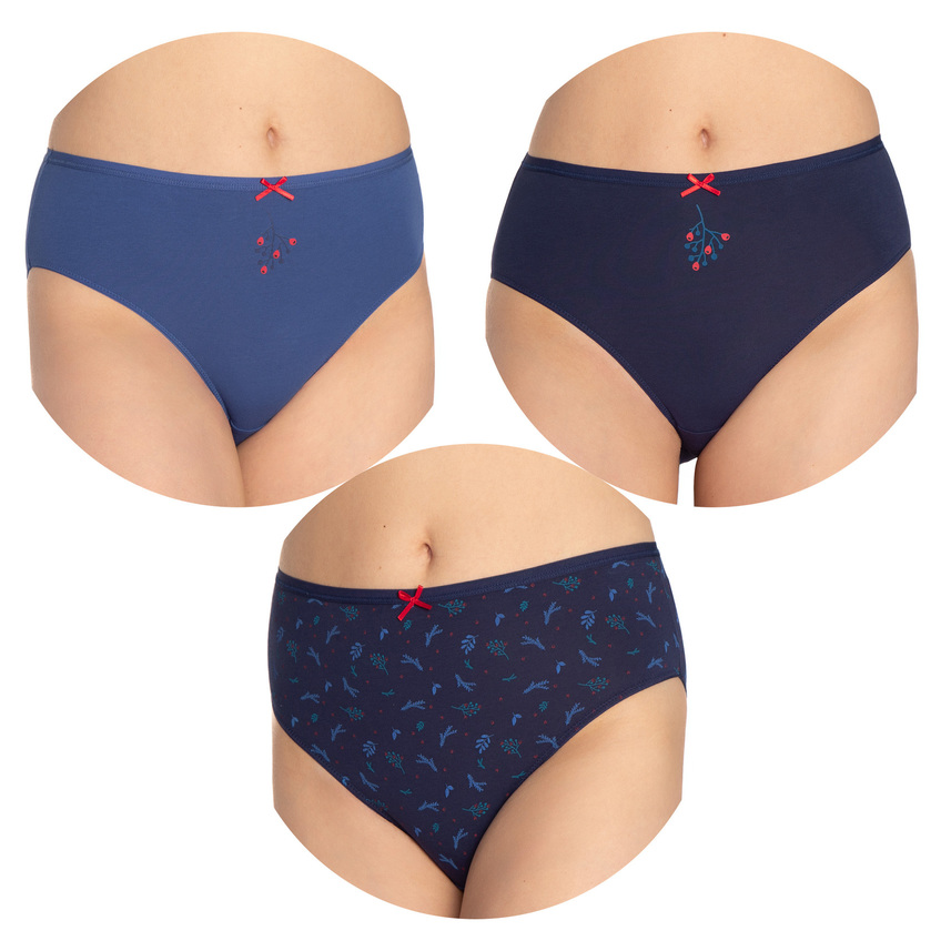 3-pak, majtki damskie bawełniane