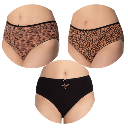 3-pak, majtki damskie bawełniane